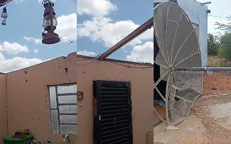 Vendaval destrói casa e causa estragos em propriedade na zona rural de Petrolândia