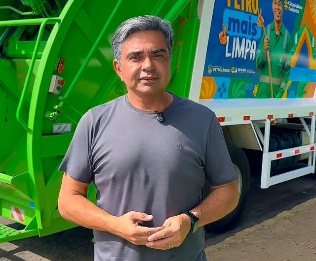 Prefeito Fabiano Marques inicia a semana anunciando novo caminhão compactador para reforçar a coleta de lixo em Petrolândia
