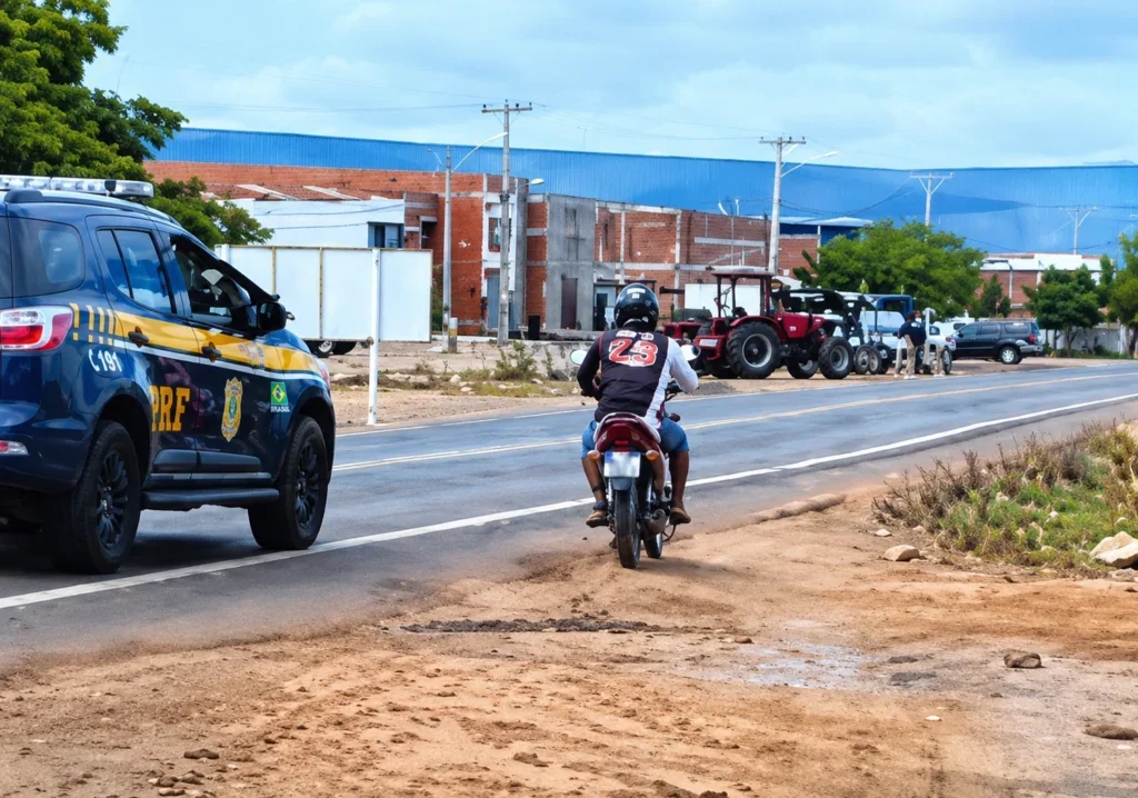 PRF realiza perseguição a mototaxista após ordem de parada no Bairro Nova Esperança, em Petrolândia
