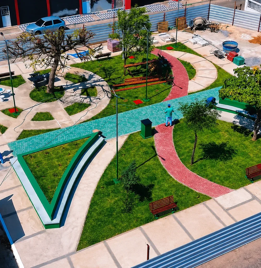 Prefeitura mostra avanço nas obras da Praça da Quadra-08, em Petrolândia