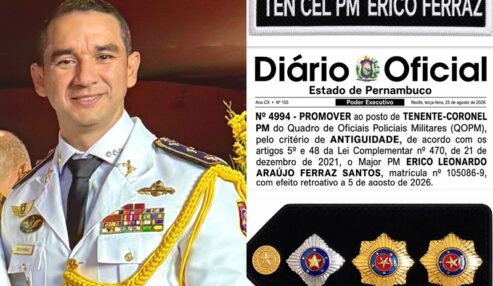 Petrolandense Érico Ferraz é promovido a Tenente-Coronel da Polícia Militar de Pernambuco Petrolandense Érico Ferraz é promovido a Tenente-Coronel da Polícia Militar de Pernambuco