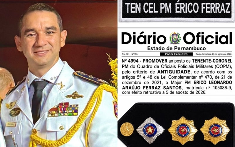 Petrolandense Érico Ferraz é promovido a Tenente-Coronel da Polícia Militar de Pernambuco