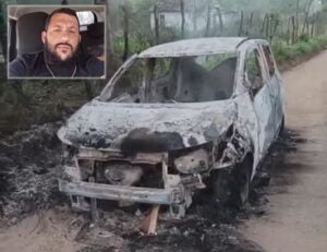 Motorista desaparece e carro é achado carbonizado Motorista desaparece e carro é achado carbonizado