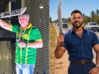 Flávio Bolsonaro empunha facão de Abimael Santos e defende castração química durante ato no Recife