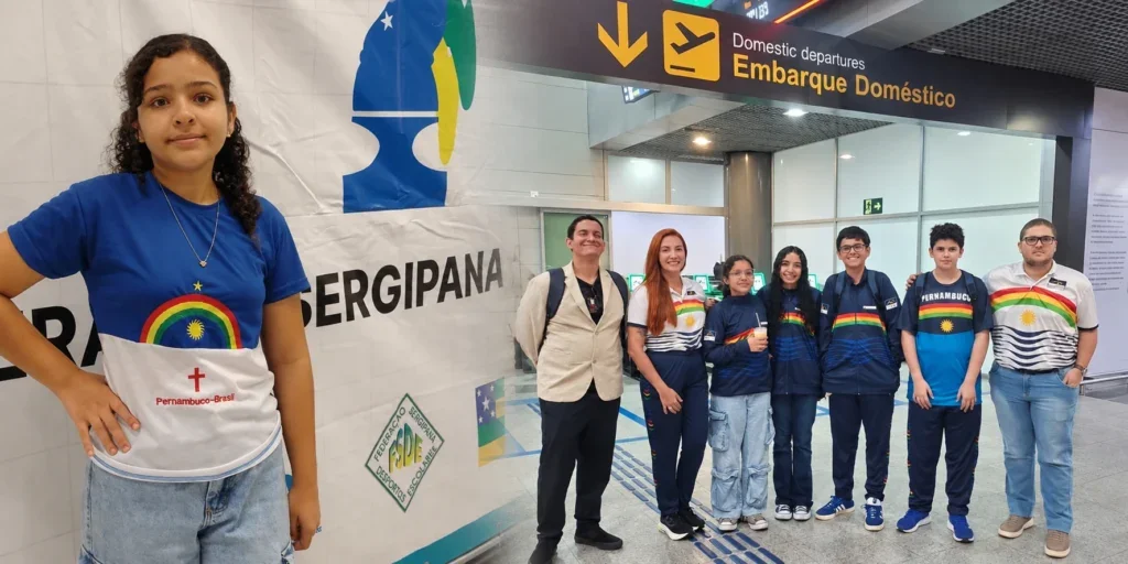 Maria Fernanda embarca para Brasília e representa Petrolândia nos Jogos Escolares Brasileiros 2026
