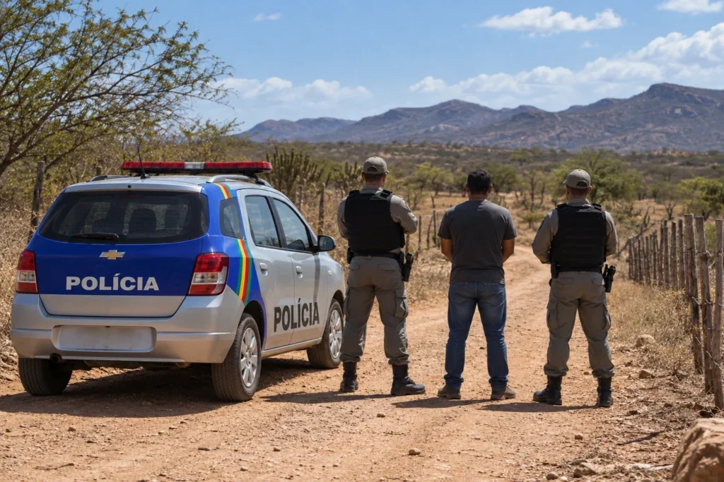 Policiais militares da 4ª CIPM cumprem mandado de prisão na zona rural de Inajá