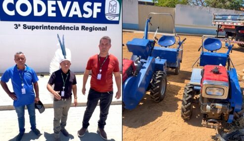 Vereador Keno do Logradouro recebe dois microtratores destinados a associações de Petrolândia por meio de emenda de Túlio Gadêlha