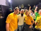 Em ato de campanha de Flávio Bolsonaro no Recife, Aldenny Bruno aparece ao lado de Clarissa e Júnior Tércio e reforça articulação por Petrolândia