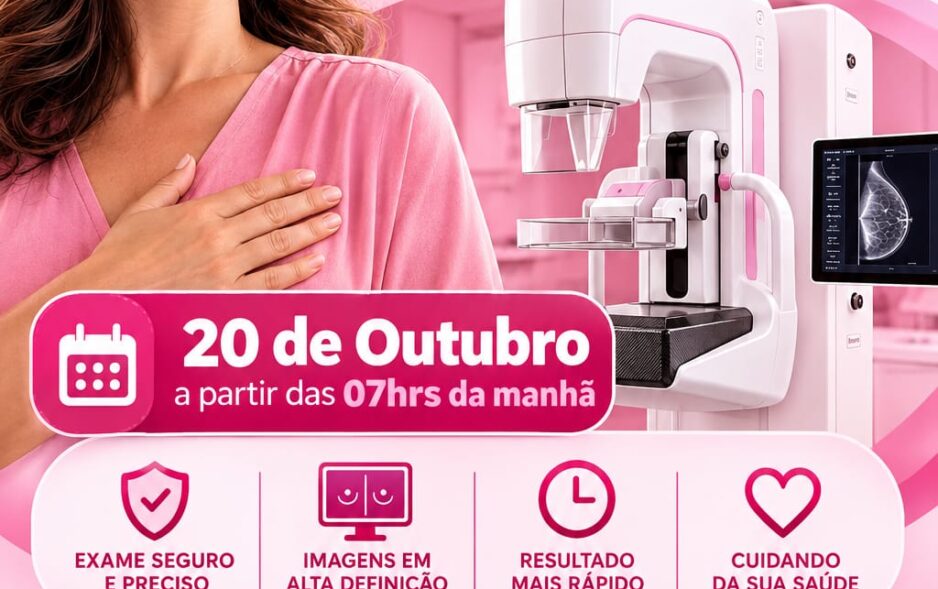 Clínica Pró-Vida realizará exame de mamografia digital no dia 20 de outubro em Petrolândia