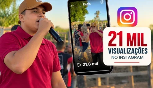 Cantor de Petrolândia, Nykael Vaqueiro comemora mais de 21 mil visualizações em vídeo no Instagram