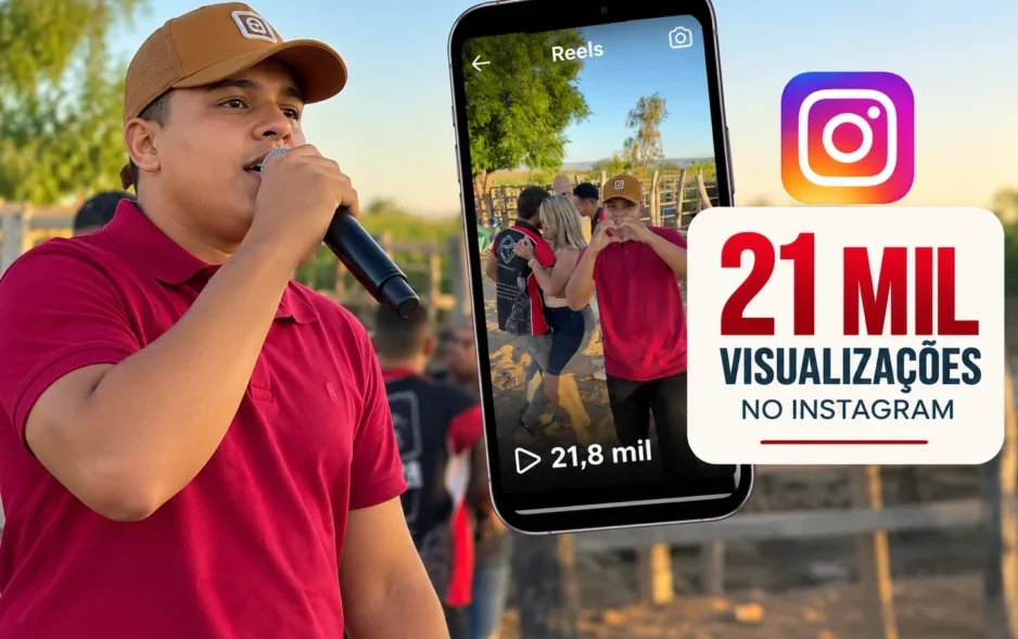 Cantor de Petrolândia, Nykael Vaqueiro comemora mais de 21 mil visualizações em vídeo no Instagram