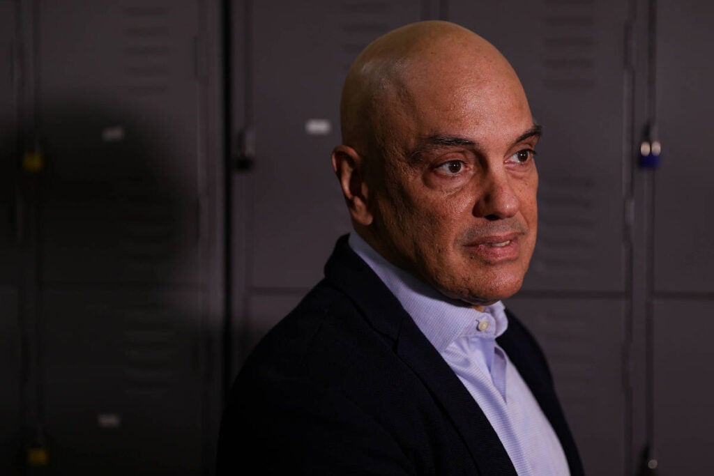 Ministro Alexandre de Moraes do Supremo Tribunal Federal em foto de Allison Sales Folhapress