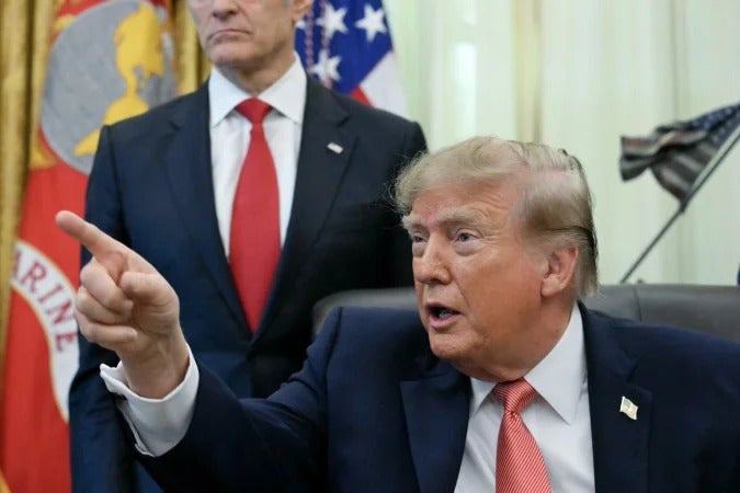 Presidente dos Estados Unidos Donald Trump em fotografia de Jim Watson AFP, usada pelo Diario de Pernambuco