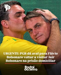 Flávio Bolsonaro e Jair Bolsonaro
