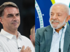 Montagem de Flávio Bolsonaro e Lula utilizada pela Folha de Pernambuco em matéria sobre eleições em Santa Cruz do Capibaribe