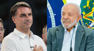 Montagem de Flávio Bolsonaro e Lula utilizada pela Folha de Pernambuco em matéria sobre eleições em Santa Cruz do Capibaribe