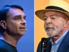 Flávio Bolsonaro e Lula em imagem utilizada na matéria da Folha de Pernambuco sobre pesquisa Datafolha