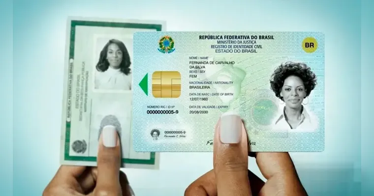 Imagem ilustrativa da Carteira de Identidade Nacional (CIN) no Brasil