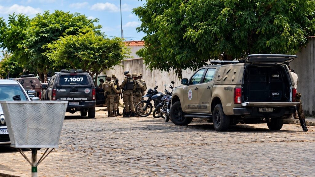 Imagem da reportagem sobre ocorrência com policial militar em Esplanada na Bahia
