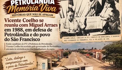 Petrolândia, Memória Viva: em 1988, Vicente Coelho se reuniu com Miguel Arraes em meio às reivindicações dos trabalhadores do São Francisco