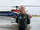 Segunda-tenente Aurita, primeira mulher da Polícia Militar de Pernambuco habilitada para pilotar helicópteros, foto PMPE