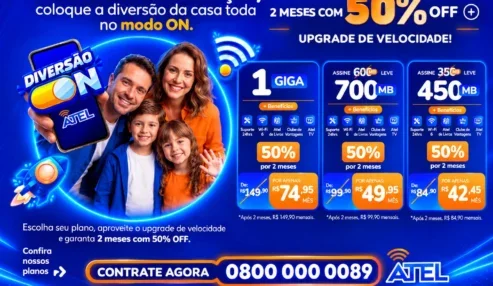 Mês das Crianças: Atel lança promoção com 50% de desconto por dois meses em planos de internet