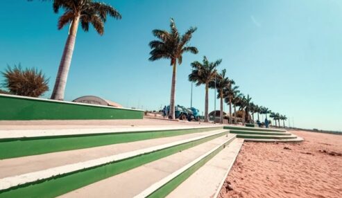 Segunda etapa das obras do calçadão da Orla Fluvial de Petrolândia entra na fase final e contará com novo letreiro turístico