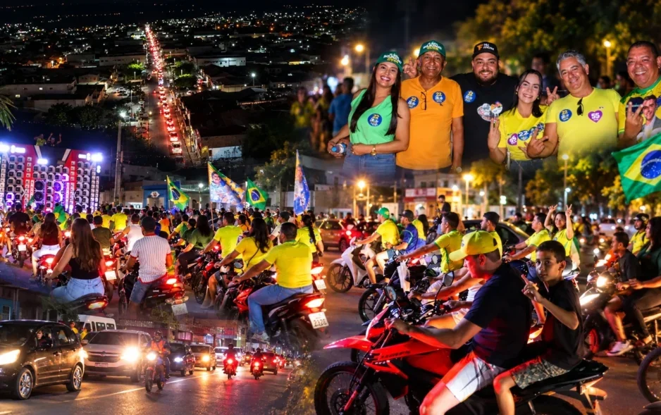 Grande carreata em apoio a Flávio Bolsonaro reúne centenas de veículos e movimenta Petrolândia