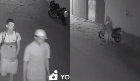 Motocicleta é furtada em frente a residência no bairro Nova Esperança, em Petrolândia; câmeras registraram ação de suspeitos