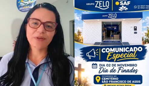 Grupo Zelo prepara ação especial de acolhimento no Dia de Finados em Petrolândia