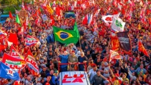 Lula em agenda de campanha em Porto Alegre no Rio Grande do Sul