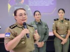 Policiais militares participam da ação Outubro Rosa da PMPE